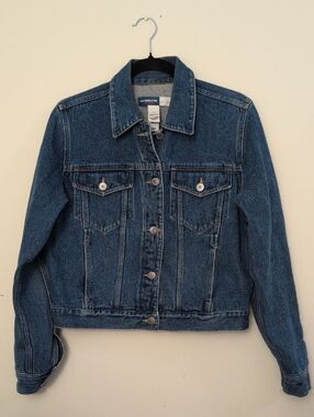 Liz Claiborne Denim Jean Jacket - Button Front